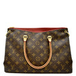 LOUIS VUITTON Pallas MM Monogram Canvas Shoulder Bag Brown