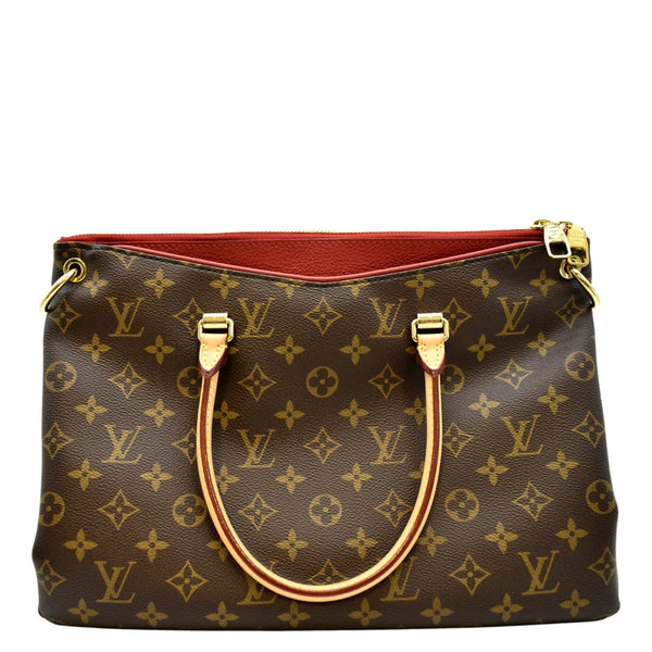 LOUIS VUITTON Pallas MM Monogram Canvas Shoulder Bag Brown