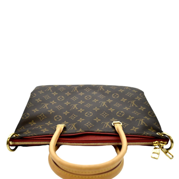 LOUIS VUITTON Pallas MM Monogram Canvas Shoulder Bag Brown