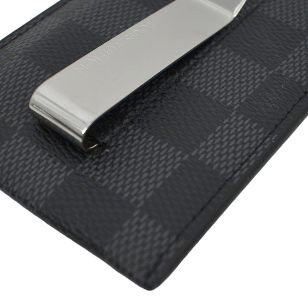 Louis Vuitton Damier Graphite Pince Card Holder with Bill Clip 2021-22FW, Grey