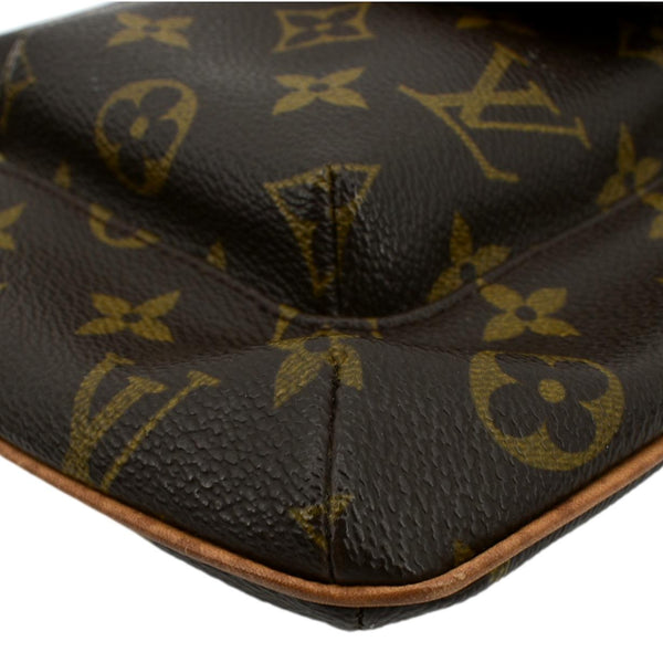 LOUIS VUITTON Partition Monogram Canvas Wristlet Clutch Bag Brown