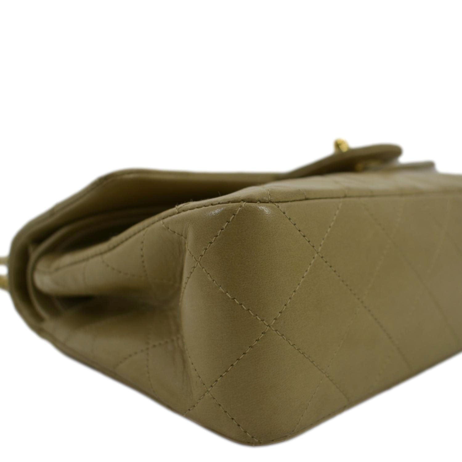 Chanel, Olive Green Calfskin Classic Double Flap