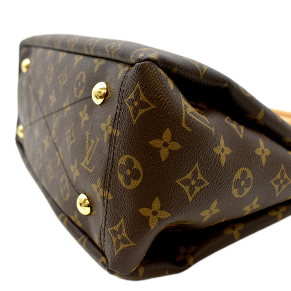 LOUIS VUITTON Pallas MM Monogram Canvas Shoulder Bag Brown