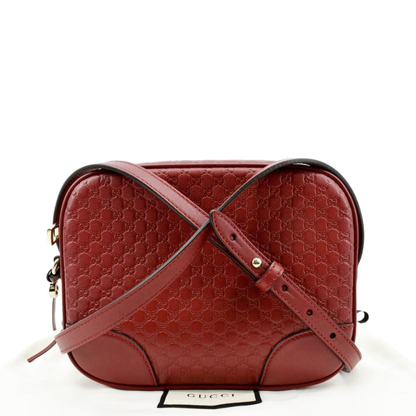 Gucci Bree Micro GG Leather Crossbody Bag in Red Color