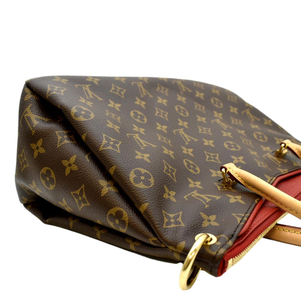 LOUIS VUITTON Pallas MM Monogram Canvas Shoulder Bag Brown