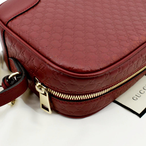 Gucci Bree Micro GG Leather Crossbody Bag in Red Color - Top Right