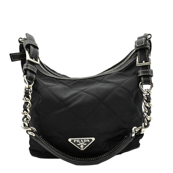 PRADA Tessuto Mini Re-Edition Nylon Shoulder Bag Black