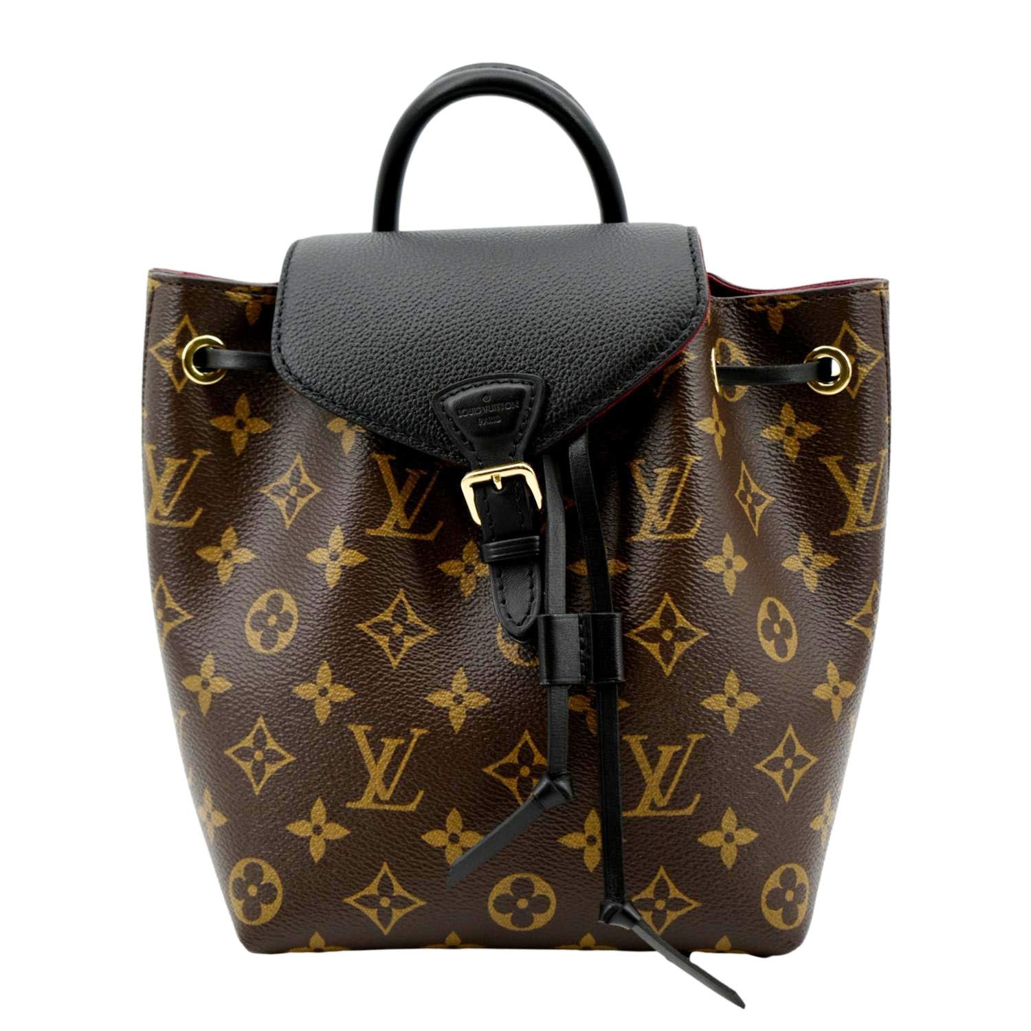 Montsouris cloth backpack Louis Vuitton Brown in Cloth - 28119674