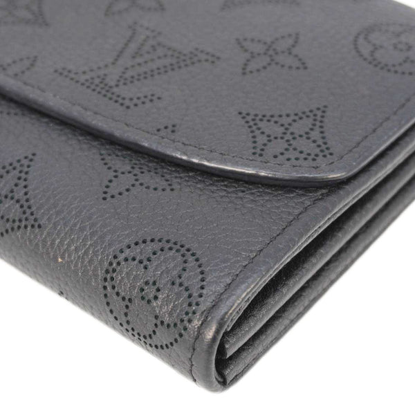 LOUIS VUITTON Iris Mahina Monogram Leather Wallet Black