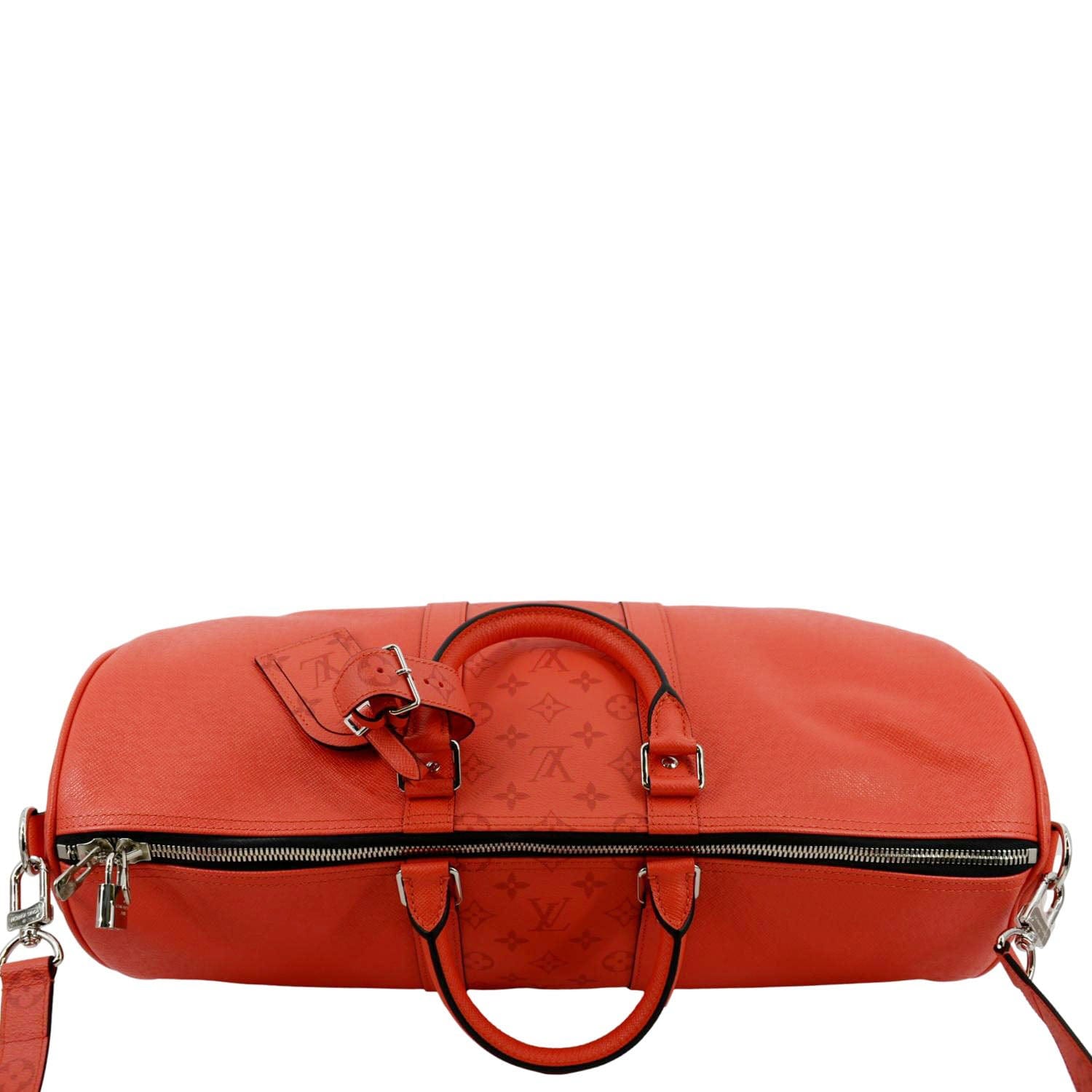 LOUIS VUITTON KEEPALL BANDOULIERE 50!Fiery Red Taiga Leather! SOLD