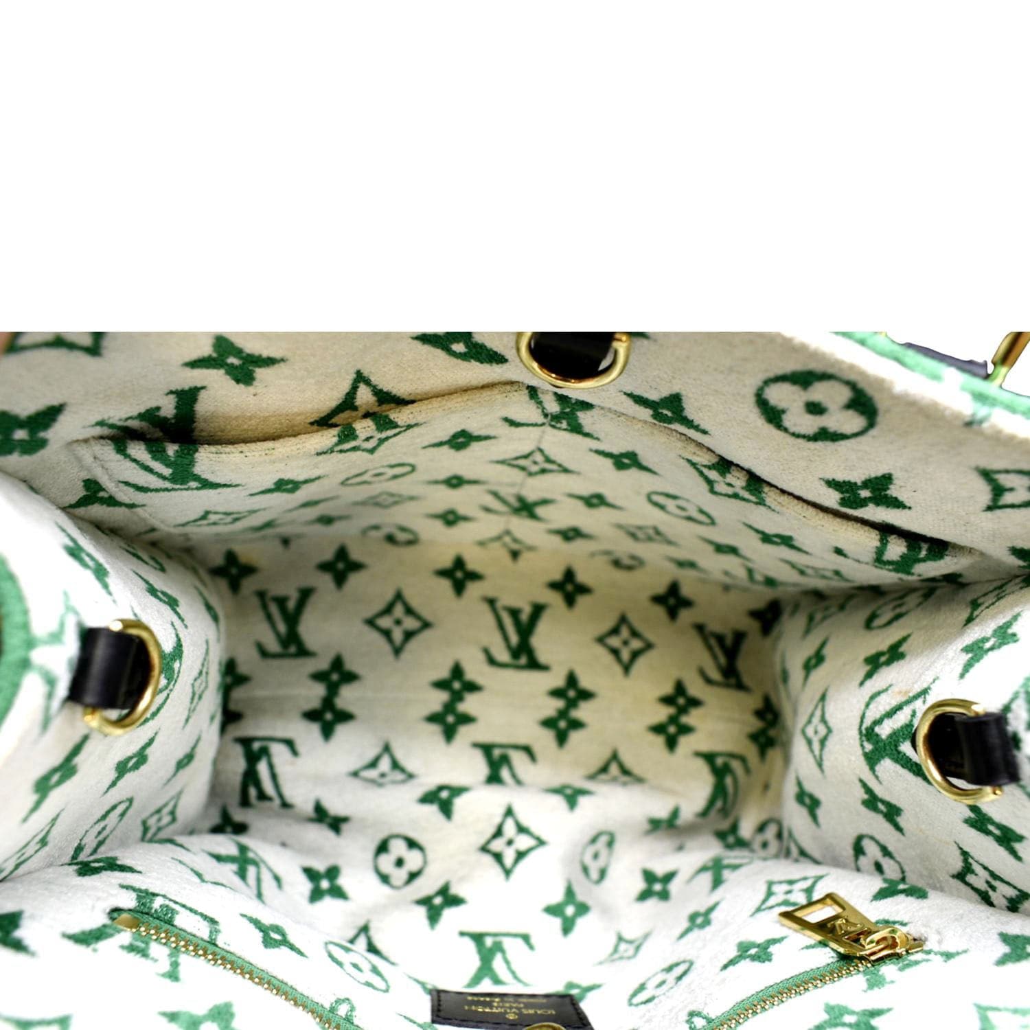 Louis+Vuitton+OnTheGo+Tote+PM+Green+Monogram+Velvet for sale