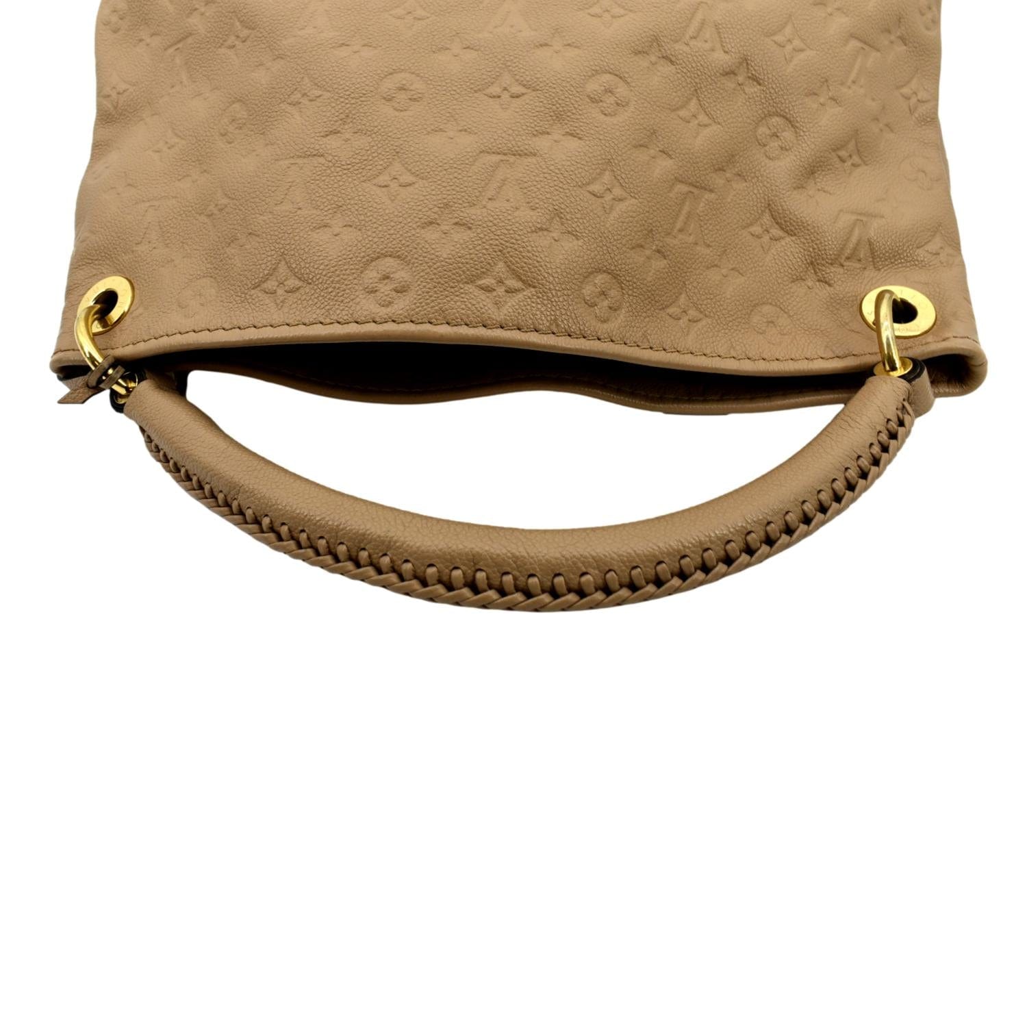 Louis Vuitton, Bags, Louis Vuitton Artsy Mm Beige Empreinte Leather  Shoulder Hobo Ca154 Handbag
