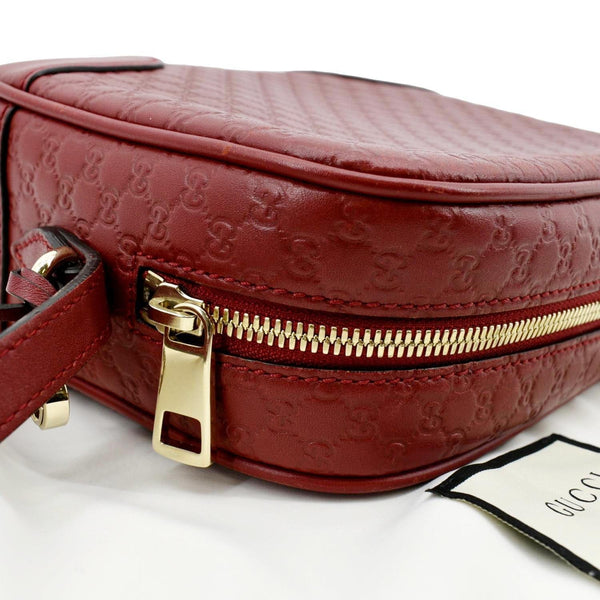 Gucci Bree Micro GG Leather Crossbody Bag in Red Color -  Top Right