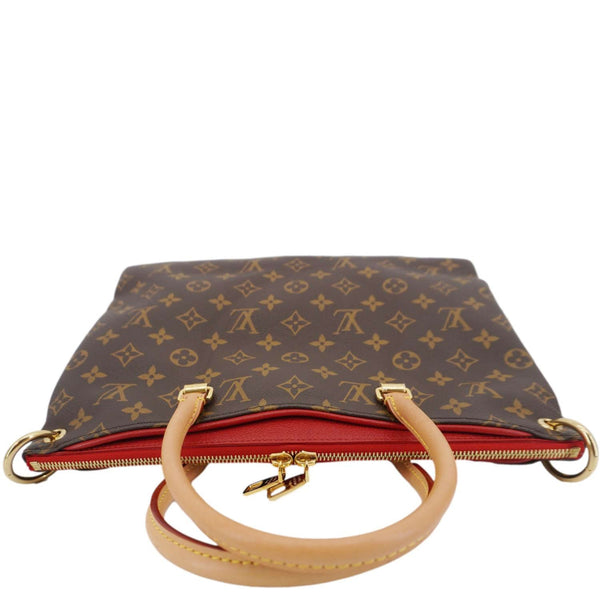 LOUIS VUITTON Pallas MM Monogram Canvas Shoulder Bag Red