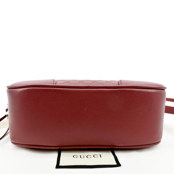 Gucci Bree Micro GG Leather Crossbody Bag in Red Color - Bottom