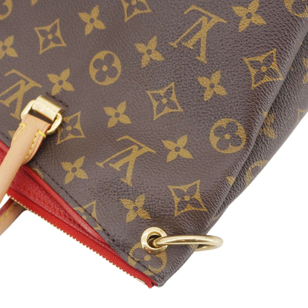 LOUIS VUITTON Pallas MM Monogram Canvas Shoulder Bag Red