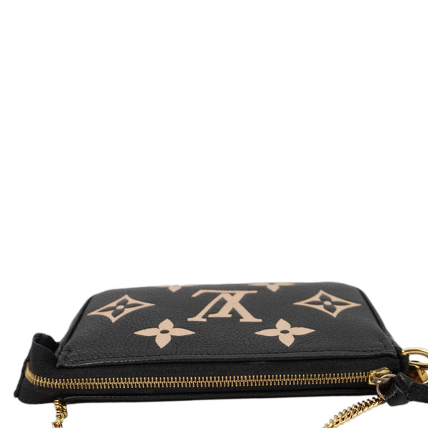 LOUIS VUITTON Mini Pochette Bicolor Monogram Empreinte Accessoires Pouch Black