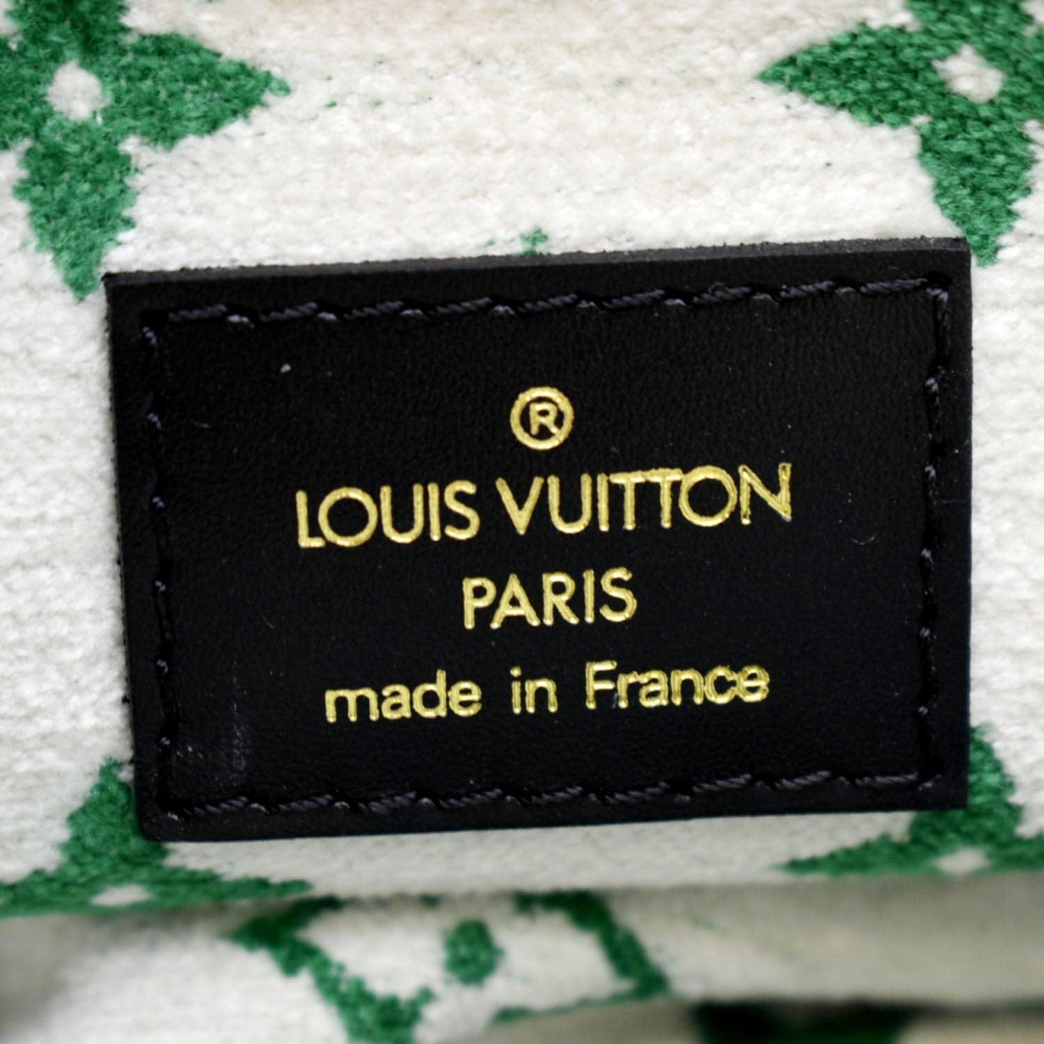 Louis Vuitton OnTheGo Tote LV Match Monogram Jacquard Velvet PM Green  220202364