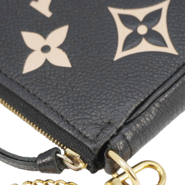 LOUIS VUITTON Mini Pochette Bicolor Monogram Empreinte Accessoires Pouch Black