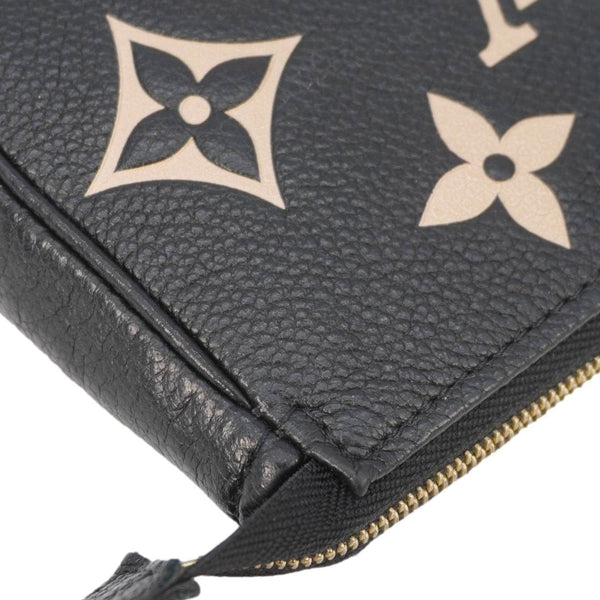 LOUIS VUITTON Mini Pochette Bicolor Monogram Empreinte Accessoires Pouch Black