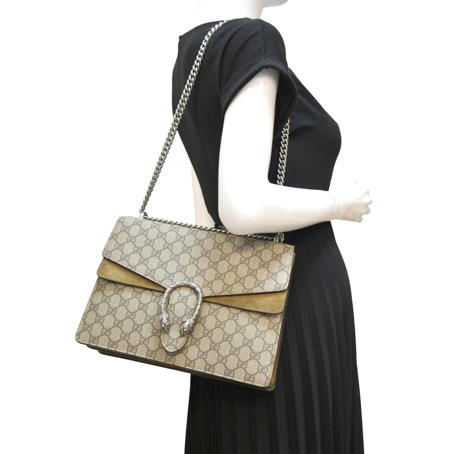 Gucci beige Medium GG Supreme Dionysus Shoulder Bag