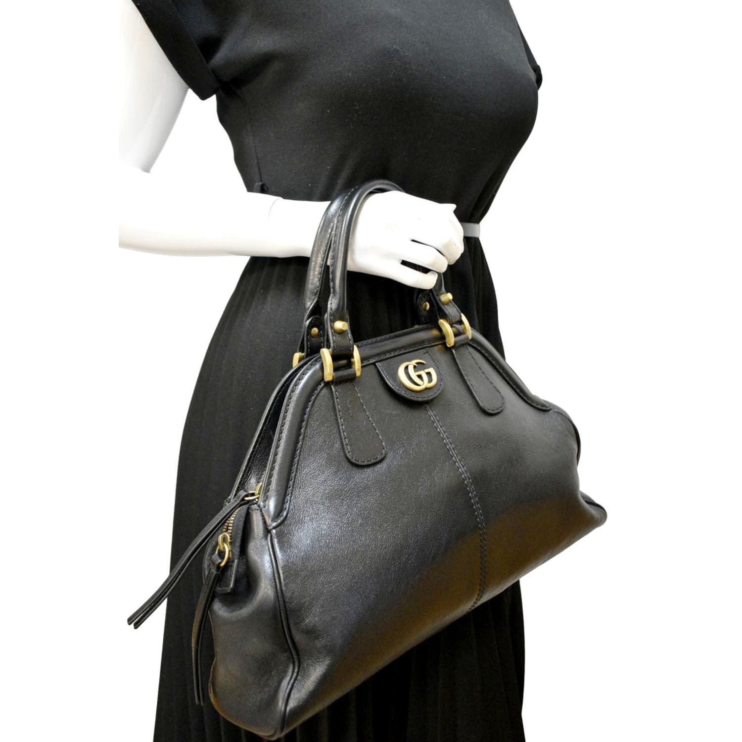 Gucci - Rebelle Shoulder Bag - Black Calfskin - Excellent
