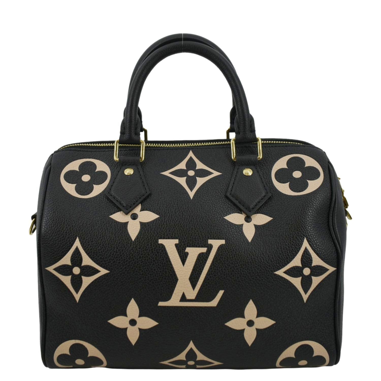 Louis Vuitton Speedy Bandouliere Monogram Empreinte 25 Black in