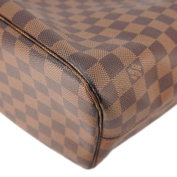 LOUIS VUITTON Neverfull MM Damier Ebene Tote Bag Brown