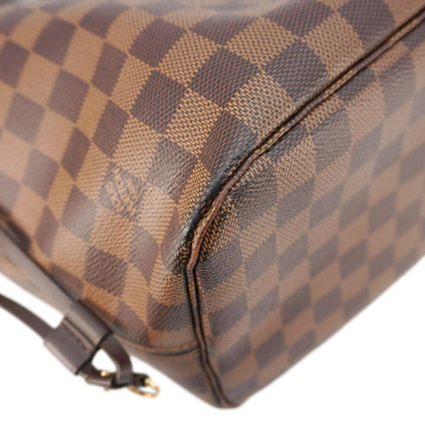 LOUIS VUITTON Neverfull MM Damier Ebene Tote Bag Brown