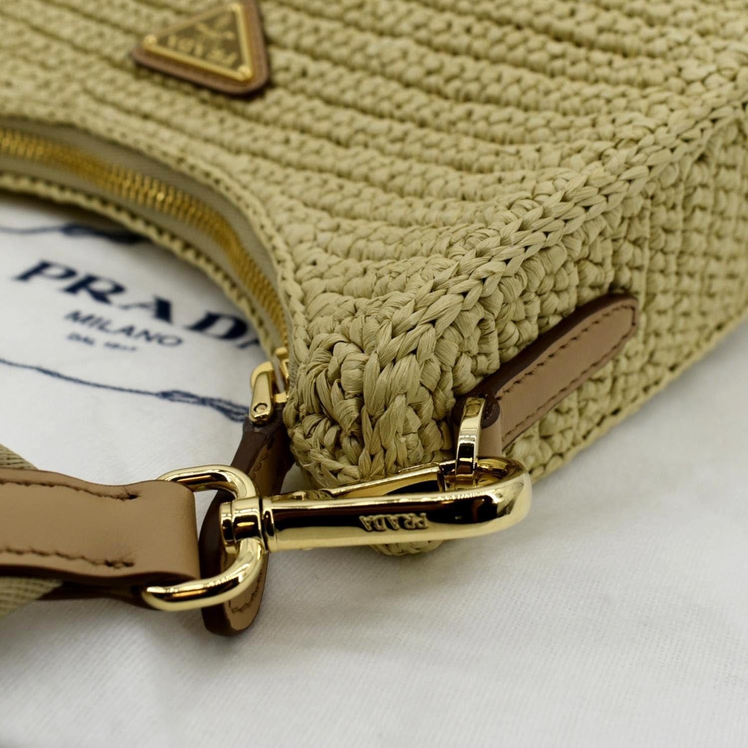 Prada, Bags, New Prada Reedition Raffia Shoulder Bag