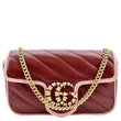 Gucci Vintage Effect Super Mini GG Leather Shoulder Bag - Front