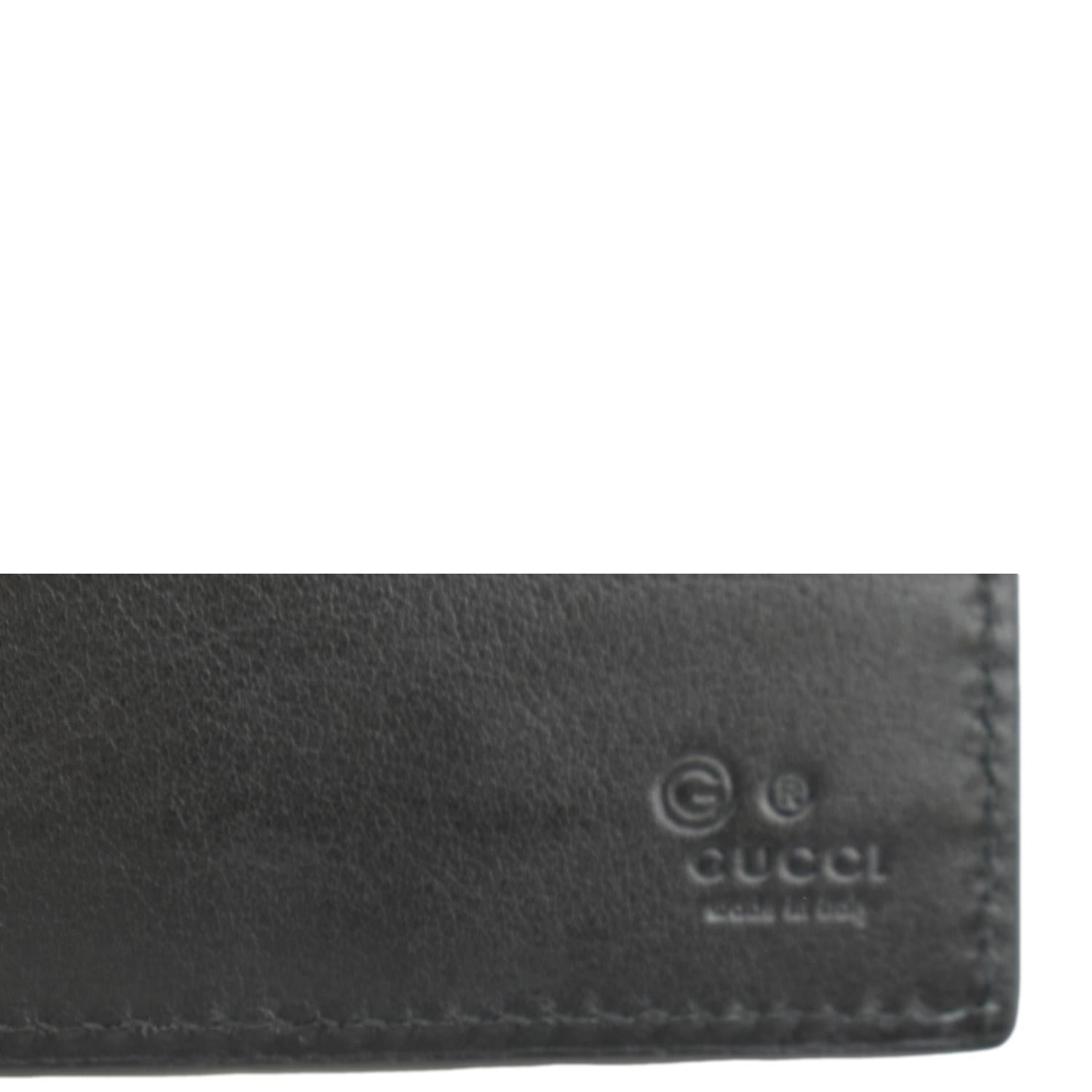  GUCCI Microguccissima Leather Wallet, Black 260987