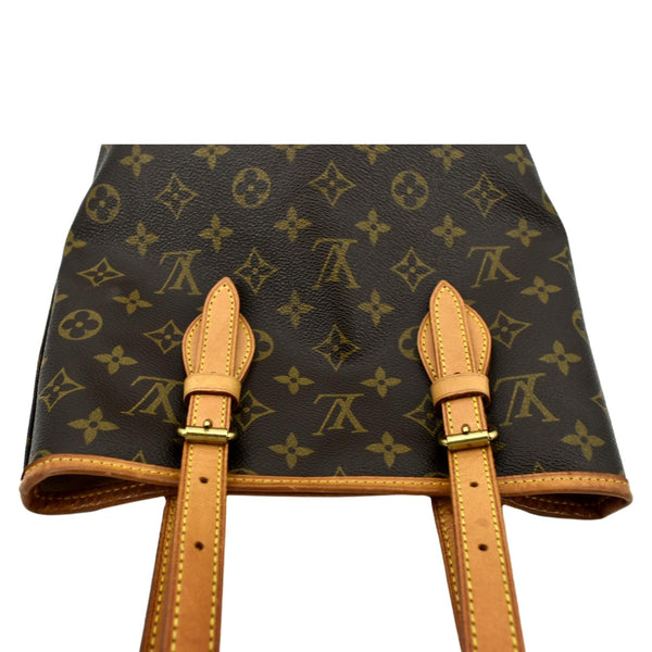 LOUIS VUITTON Petit Bucket Monogram Canvas Shoulder Bag Brown