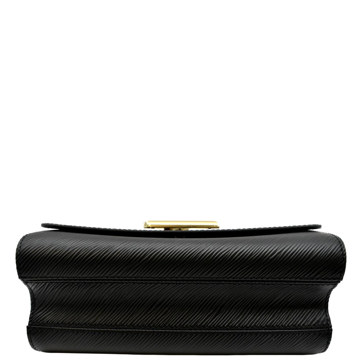 LOUIS VUITTON Epi Studded Twist Shoulder Bag MM Black 1264700