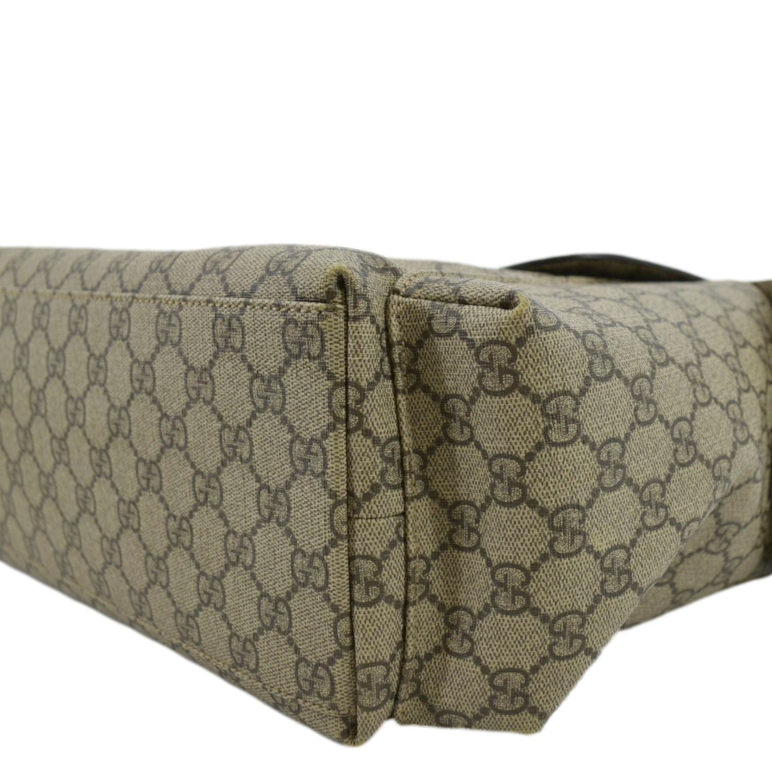 Gucci Diaper Bag GG Supreme Monogram Beige Canvas Shoulder