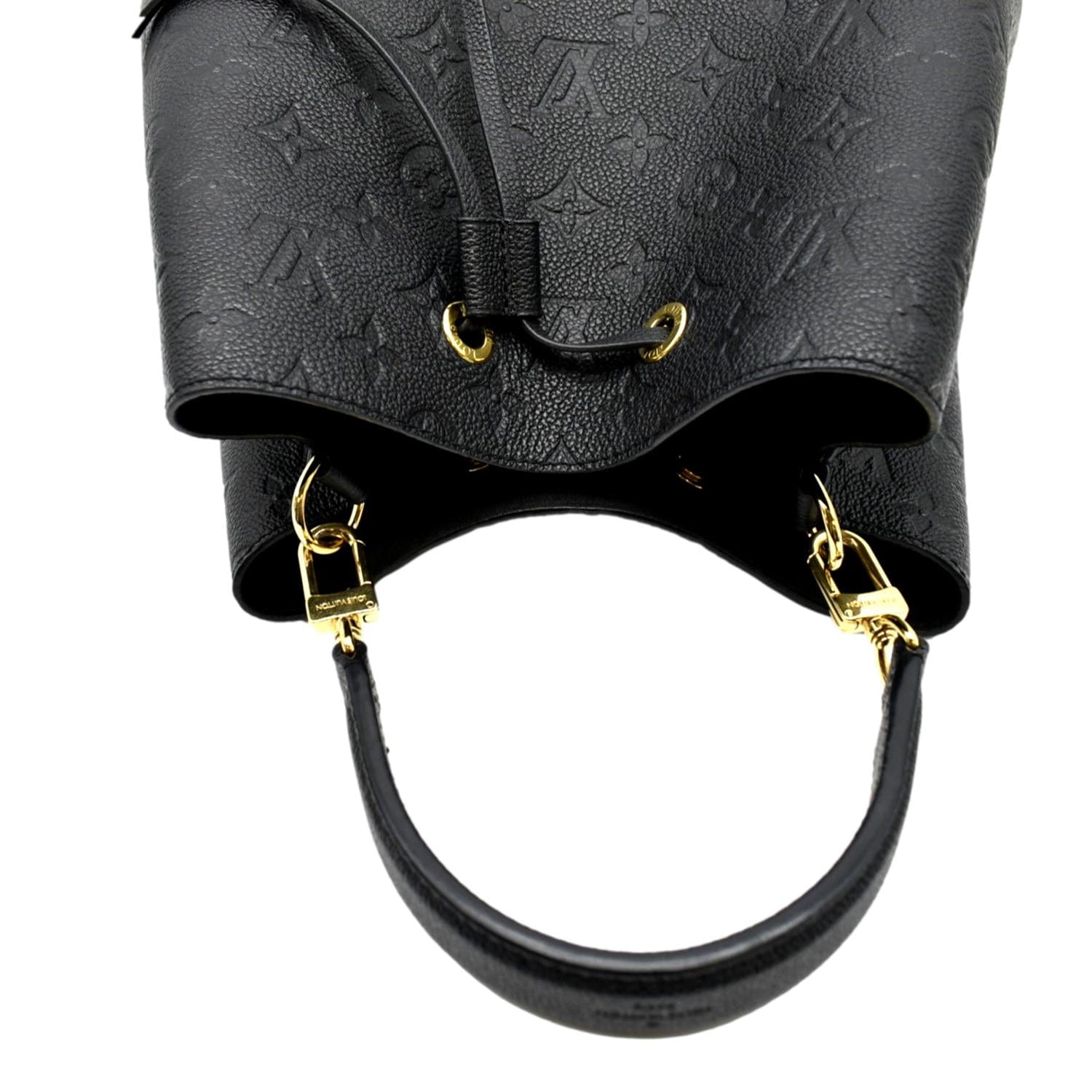 Louis Vuitton Black And Beige Empreinte Monogram NeoNeo MM Bucket