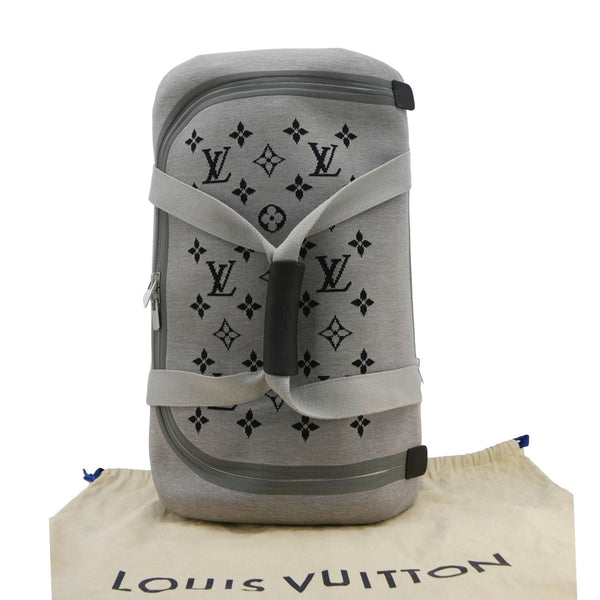 LOUIS VUITTON Horizon Soft 55 Jacquard knit Rolling Duffle Bag Grey