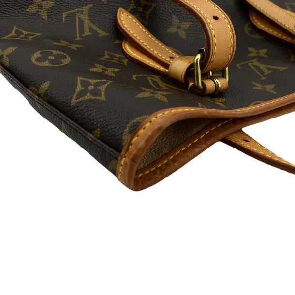 LOUIS VUITTON Petit Bucket Monogram Canvas Shoulder Bag Brown