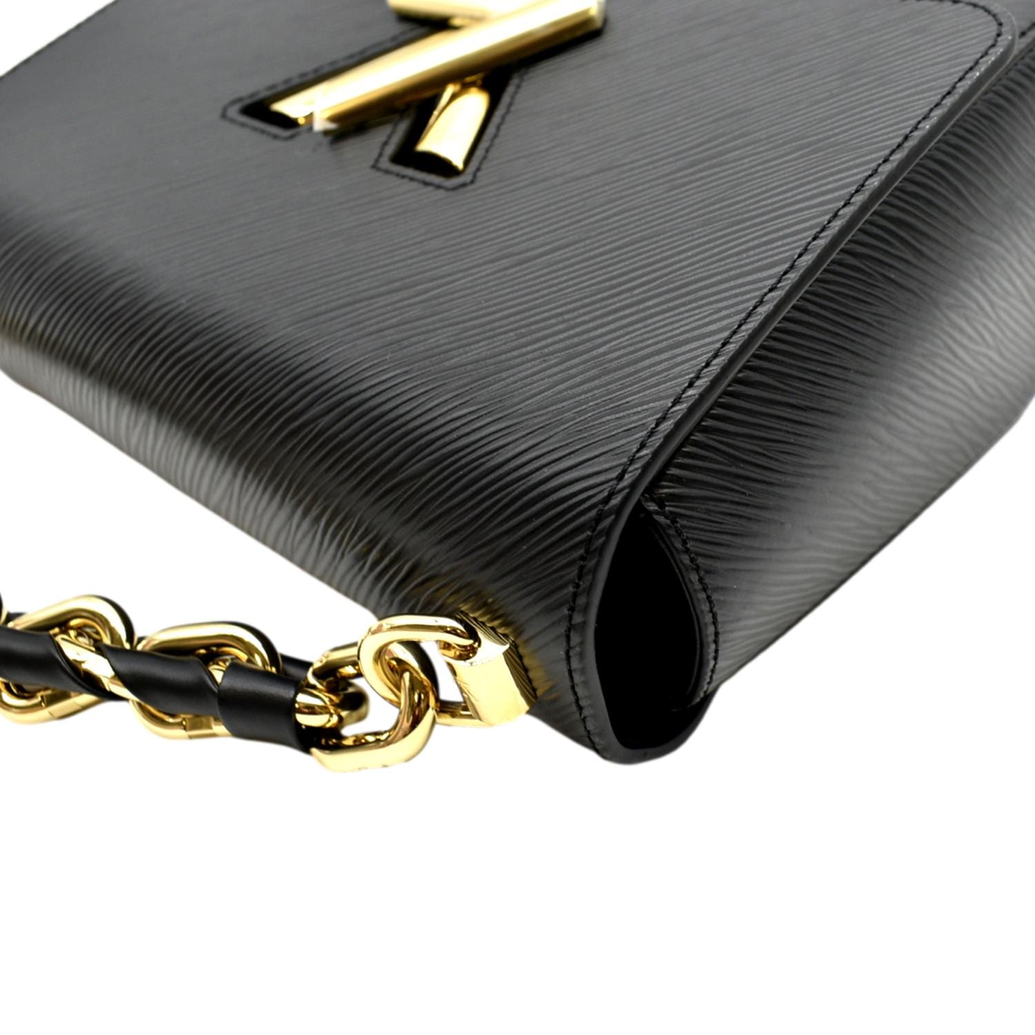 Louis Vuitton Black Leather Twist MM Shoulder Bag Louis Vuitton