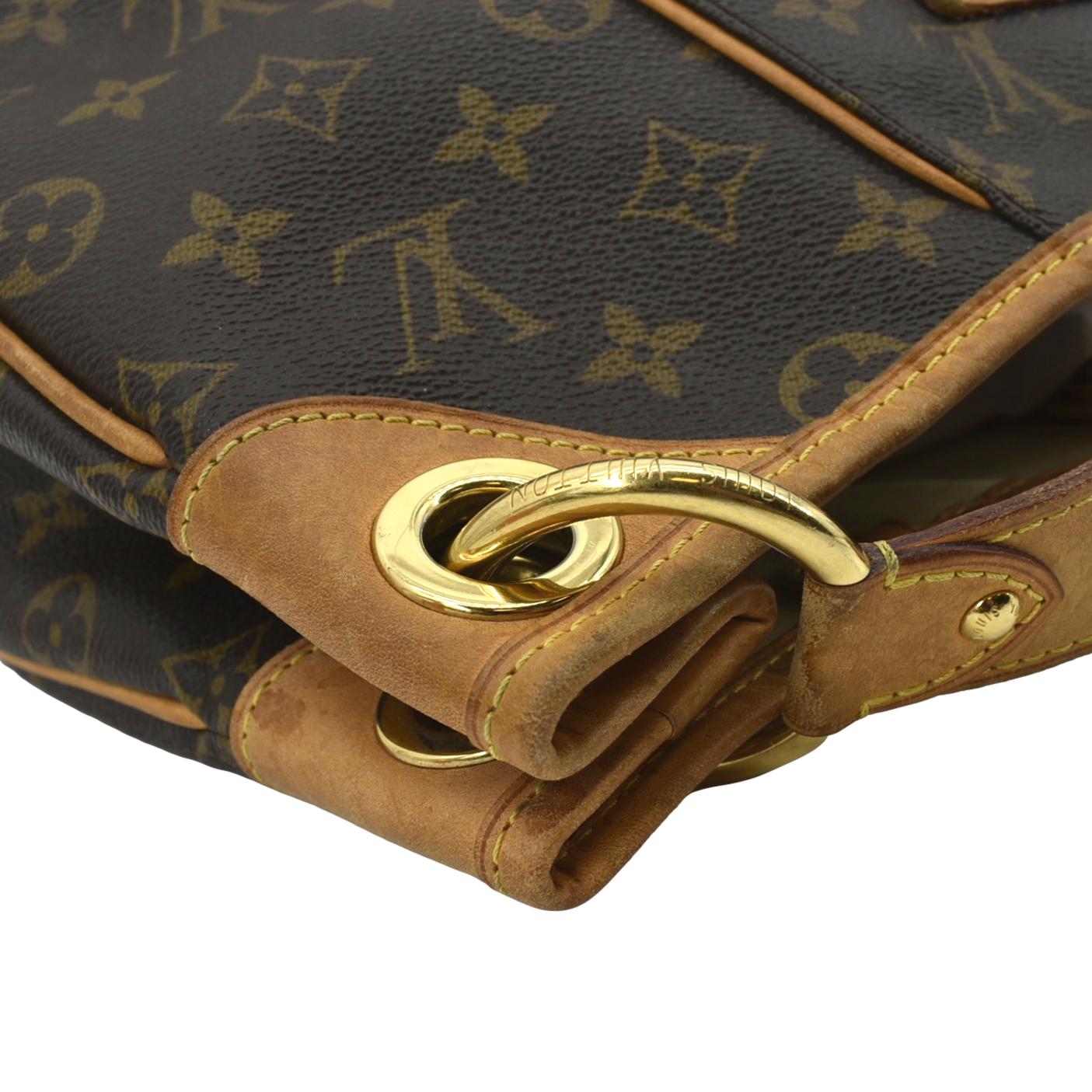 Louis Vuitton Galliera PM Monogram Canvas Hobo Shoulder Bag Brown