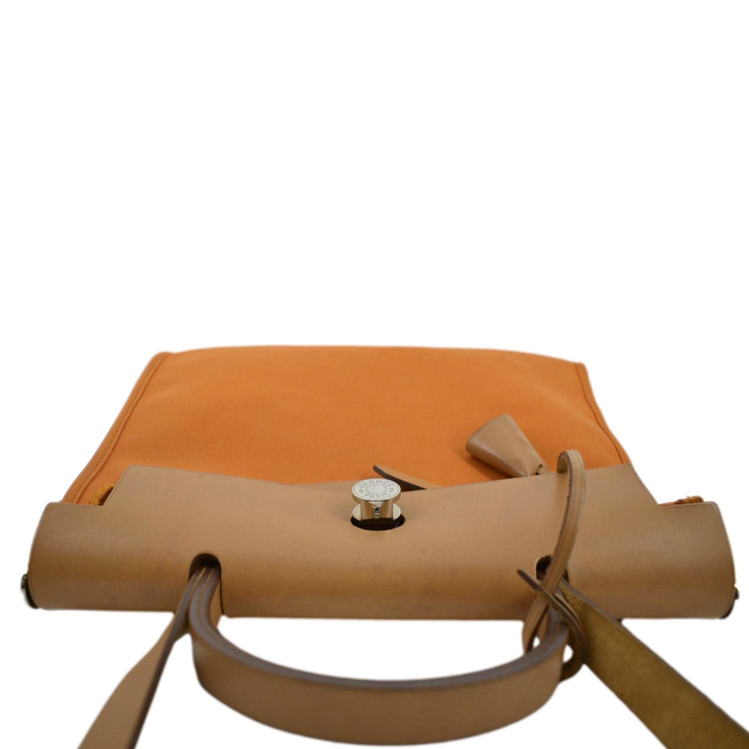 Hermes Herbag Canvas Shoulder Bag Orange