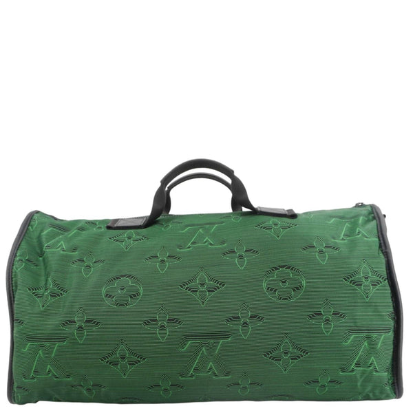 LOUIS VUITTON Keepall 50 Bandouliere 2054 3D Reversible Nylon Travel Bag Green