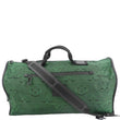 LOUIS VUITTON Keepall 50 Bandouliere 2054 3D Reversible Nylon Travel Bag Green