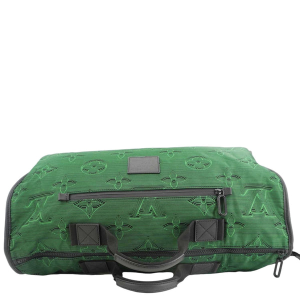 LOUIS VUITTON Keepall 50 Bandouliere 2054 3D Reversible Nylon Travel Bag Green