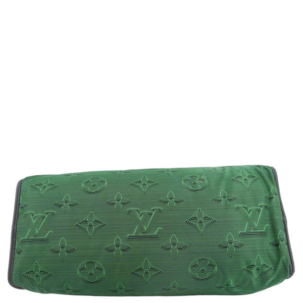 LOUIS VUITTON Keepall 50 Bandouliere 2054 3D Reversible Nylon Travel Bag Green