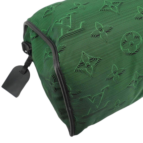 LOUIS VUITTON Keepall 50 Bandouliere 2054 3D Reversible Nylon Travel Bag Green