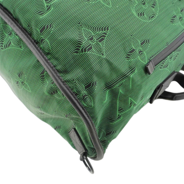 LOUIS VUITTON Keepall 50 Bandouliere 2054 3D Reversible Nylon Travel Bag Green