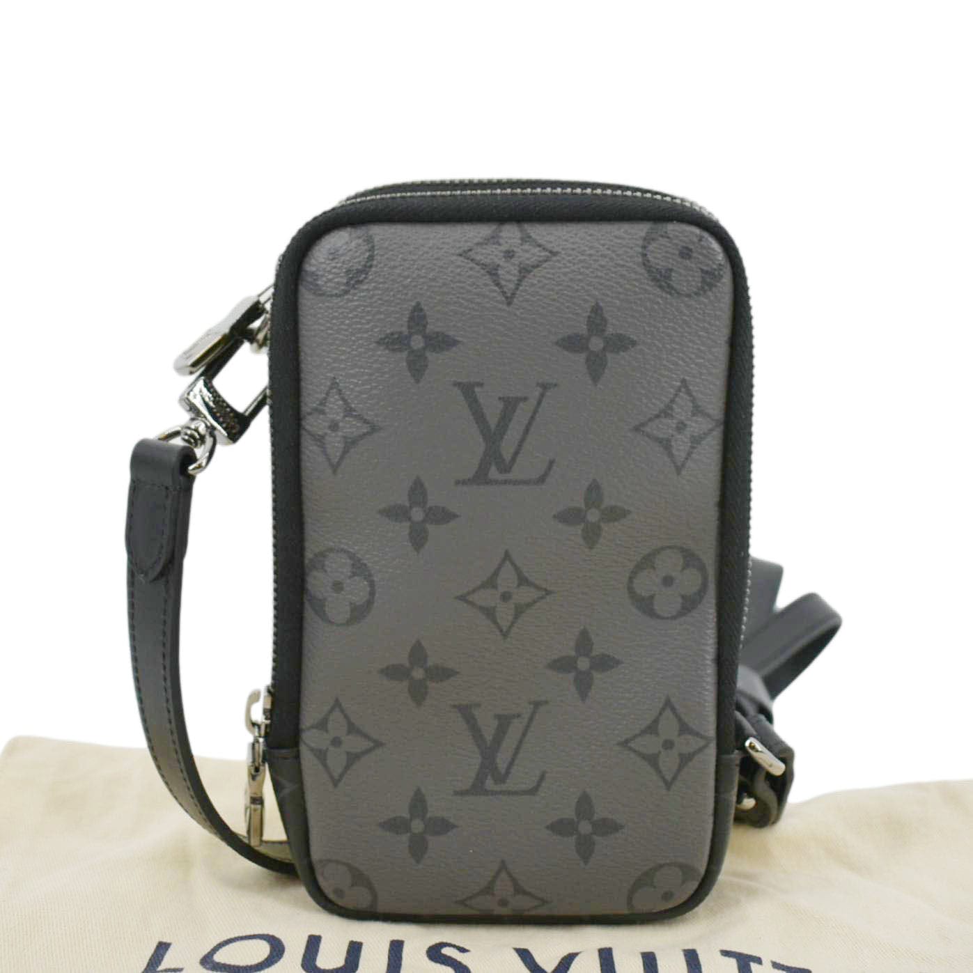 Louis Vuitton Monogram Eclipse Double Phone Pouch NM - Black Messenger  Bags, Bags - LOU807726
