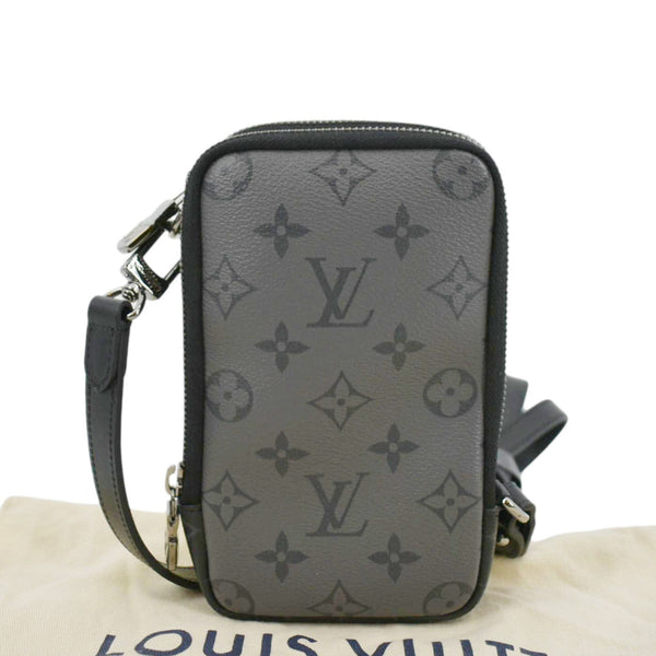 LOUIS VUITTON Double Monogram Eclipse Phone Pouch Black