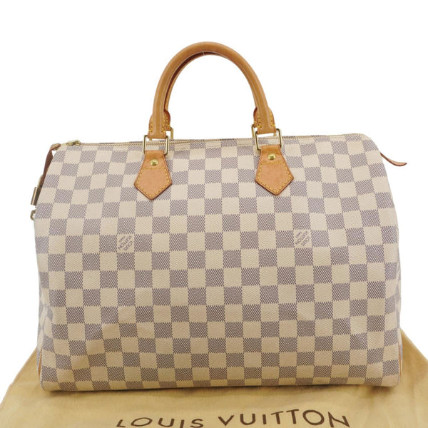 LOUIS VUITTON Speedy 30 Damier Azur Shoulder Bag White